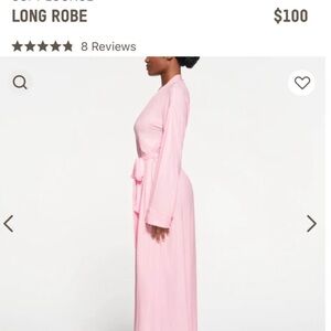 Skims Pink Long Robe